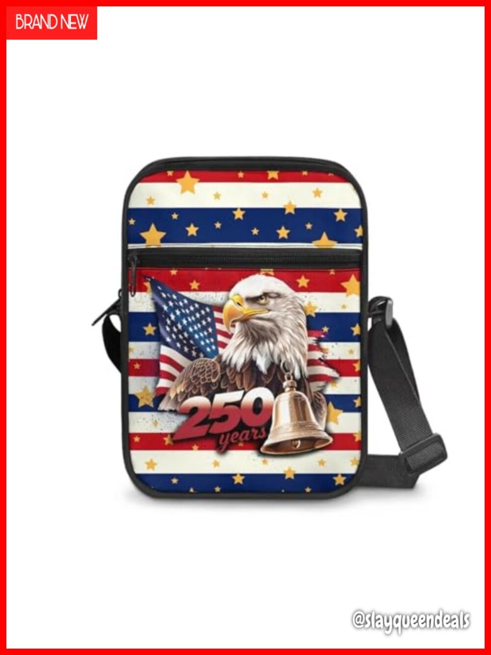 Polyester Crossbody Bag Lightweight Messenger Purse Adjustable Strap